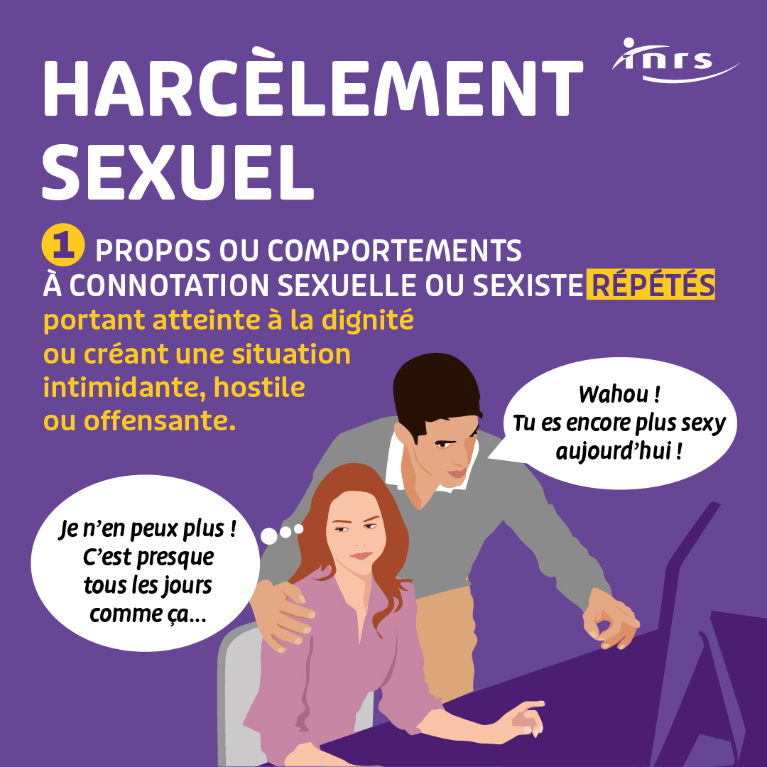 Harcèlement Sexuel Et Agissements Sexistes Ce Quil Faut Retenir Risques Inrs 7612